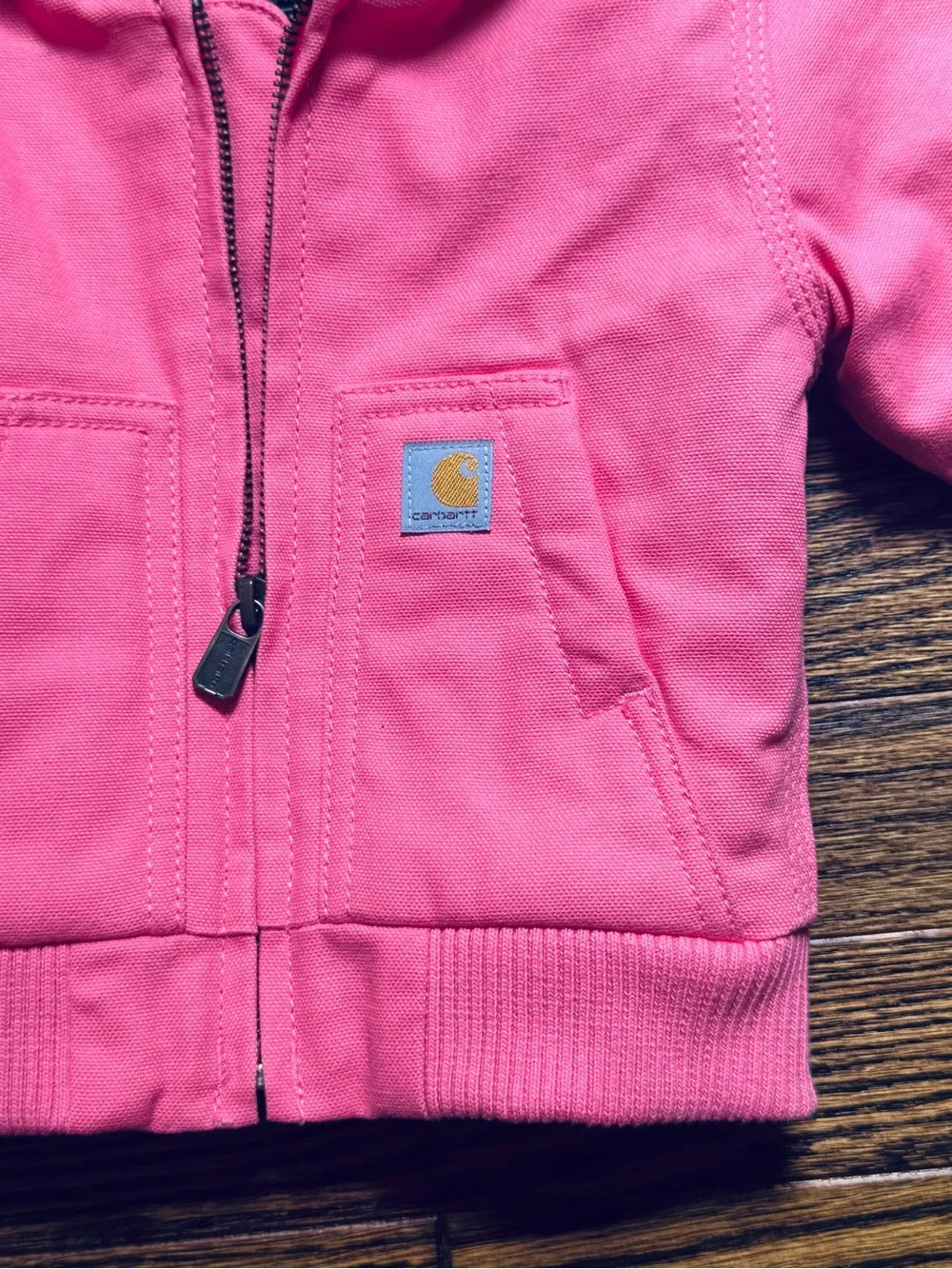 Carhartt Hooded Canvas Sherpa-Lined Jacket - Pink
